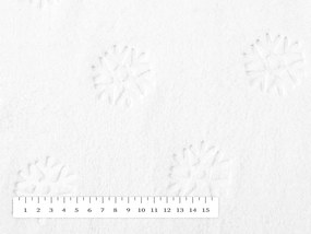 Biante Detská obojstranná deka Mikroplyš/Polar MIP-011 Snehové vločky - snehovo biela 75x100 cm