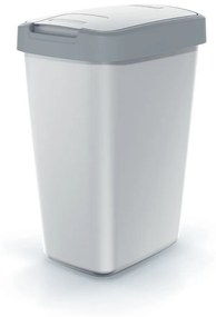 Odpadkový kôš s farebným vekom, 12 l, sivá