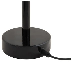 Čierna LED stolová lampa s kovovým tienidlom (výška 24,5 cm) James – Leitmotiv