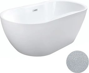 Besco Akrylátová voľne stojaca vaňa Navia Glam S 140x75 (150x80, 160x80) BESCO-Typ výpuste: Click-Clack s prepadom, čierna, BESCO-Rozmery: 150x80, BE…