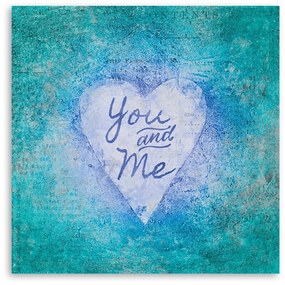 Gario Obraz na plátne Nápis Blue You and Me - Andrea Haase Rozmery: 60 x 60 cm