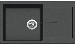 Granitový drez INFINITY 860 Metalblack 500 x 860 mm čierna TLIN86050074