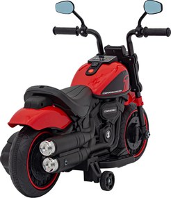 Ramiz Chopper FASTER batériový bicykel pre deti Červený + FM rádio + Audio panel + LED