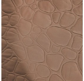 Svetlohnedý prehoz na posteľ so vzorom STONE Rozmer: 200 x 220 cm