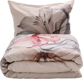 Obliečky zo zmesi bavlny a ľanu Ľalia, 160 x 200 cm, 2 ks 70 x 80 cm