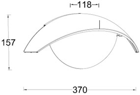 Prios Helina zapustené LED, biele, 22 cm, 24 W