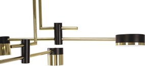 Toolight Toolight, LED stropné svietidlo 4x30W APP1001-4C, čierna-zlatá, OSW-07533