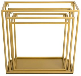 Nástenná polica 35x35 cm zlatá