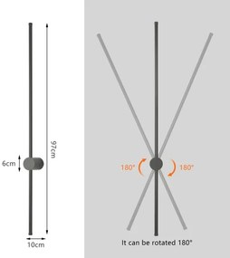 Brilagi - LED Vonkajšie nástenné svietidlo AURA LED/20W/230V 4000K IP54 antracit