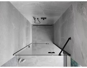 Mexen Mist-H, 1-krídlové sprchové dvere pravé 80 cm, číre sklo, čierny profil, 8A5-080-000-70-00-P