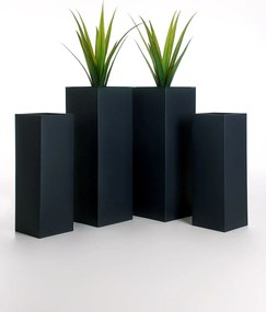Kvetináč BLOCK, pozink, výška 65 cm, antracit, vr. vložky