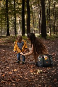 Sensillo Taška na kočík Eko koža Líšky Granátová