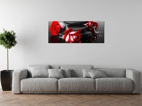 Gario Obraz s hodinami Roses and spa Rozmery: 40 x 40 cm