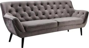 XXXLutz SEDAČKA CHESTERFIELD, textil, sivá, čierna Stylife - Sedačky - 001491003203