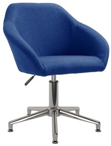 Otočná jedálenská stolička modrá látková 3089632