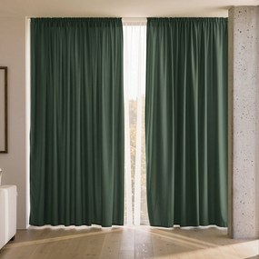 Goldea dekoračný záves marbella - tmavo zelený 200x135 cm
