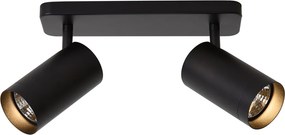Moderné stropné svietidlo čierne 2-svetlové GU10 70mm - Jeana Luxe