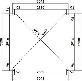 Kovový prístrešok na auto 5,3x3,2 m (antracit)