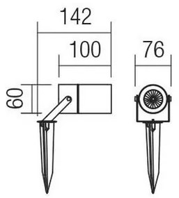 Redo 90183 - Vonkajšia lampa PIT 1xGU10/35W/230V IP65