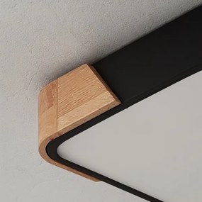 Brilagi - LED stropné svietidlo PILANA LED/24W/230V dub/čierna 32x32 cm