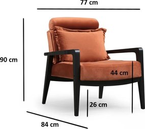 Křeslo Apollo z masivu skořicové/černé