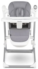 Lionelo - Detská jedálenská stolička NILES šedá 4xAA