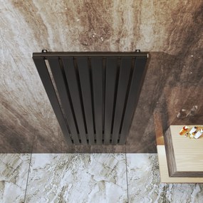 Gamma Vertical, vykurovacie teleso 600x1400 mm, 916 W, čierna matná, GMA-VERT-14060-BK