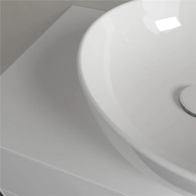 VILLEROY &amp; BOCH Artis okrúhle umývadlo na dosku bez otvoru, bez prepadu, priemer 430 mm, biela alpská, 41794301