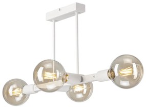 Luster na tyči ASTRID 4xE27/60W/230V biela
