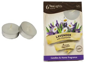 Sviečka čajová LAVENDER WITH camomile 6ks MSC-TL1034