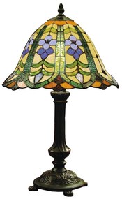 Kvetinová stolná lampa Eleanor v štýle Tiffany