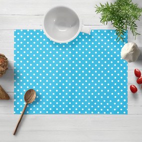 Biante Bavlnené prestieranie na stôl Sandra SA-135 Biele bodky na modrom 35x45 cm