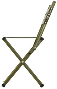 Skladacia kempingová stolička s operadlom zelená