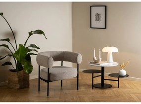 Dizajnové kreslo Oakfield béžové/čierne