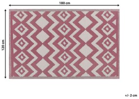 Vonkajší koberec 120 x 180 cm ružový DEWAS Beliani