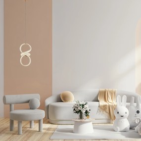 Toolight Toolight, závesné LED svietidlo 24W, 4000K, G070-CP, zlatá, OSW-08668