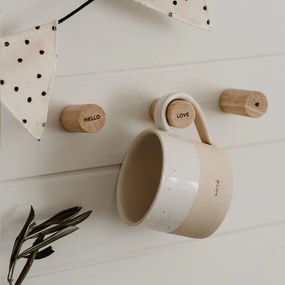 Eulenschnitt Drevené háčiky Oak Wood Hello Love – set 3 ks