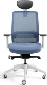 bestuhl -  BESTUHL Kancelárska stolička J17 WHITE SP modrá svetlá