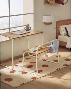 Detský písací stôl s doskou v dekore jaseňového dreva 45x82 cm Tinn – Kave Home