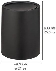 WENKO 25208100 - Kôš ATRI 21x25,5 cm čierna