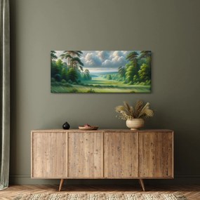 Obraz - Zelená krajina (120x50 cm)