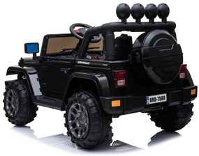 RAMIZ  Elektrické autíčko - Jeep BRD-7588 4x4 - čierne - 4x45W - 1x12V10Ah - 2023