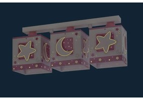 Dalber 63233NS - Detské stropné svietidlo MOON LIGHT 3xE27/60W/230V ružová