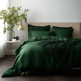 SATÉNOVÉ OBLIEČKY SATINLOVE CLASSIC 140X200 CM, 1KS 70X80 CM TMAVOZELENÉ