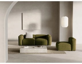 Zelená menčestrová pohovka 224 cm Bergano – Cosmopolitan Design