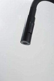 Gamma Flex 4000, stojanková drezová batéria s flexibilným ramenom, 2-funkčný výtok, čierna matná, GMA-BFX-4000BK