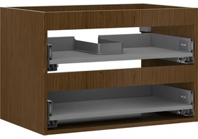 Mexen Box-A, závesná skrinka 70 cm, 2 zásuvky, orech, 91AX0-0700-470-2-86