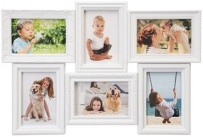 Fotorámeček BAFRA 51x35 cm 6 fotografií bílý