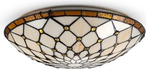BRILAGI - Tiffany vitrážové stropné svietidlo IVORY 2xE27/60W/230V pr. 40 cm