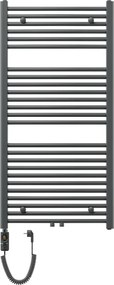 Mexen Ares, elektrické vykurovacie teleso 1200x600 mm + vykurovacia tyč 600 W, antracitová, W102-1200-600-2600-66